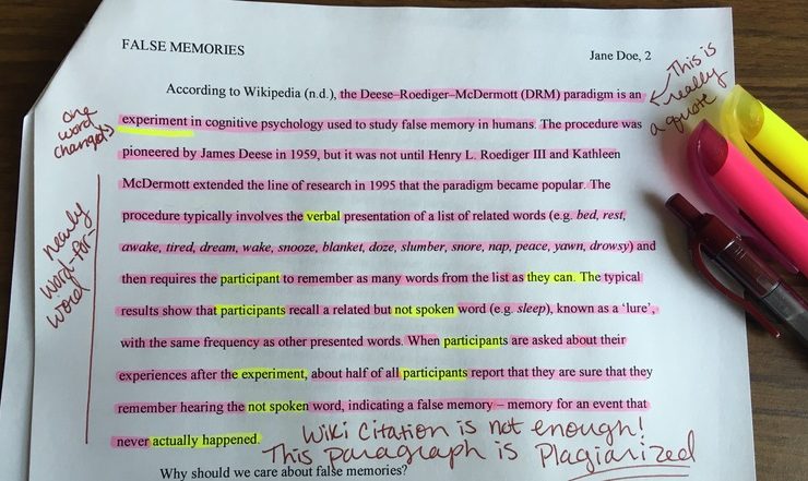 Plagiarism Is A Strict No-no